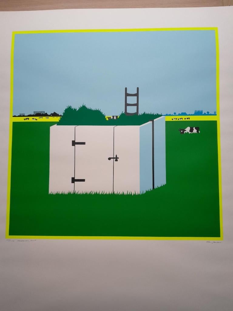 Kunstmap met vijf zeefdrukken van Drentse kunstenaars, Antiek en Kunst, Kunst | Schilderijen | Modern, Ophalen of Verzenden