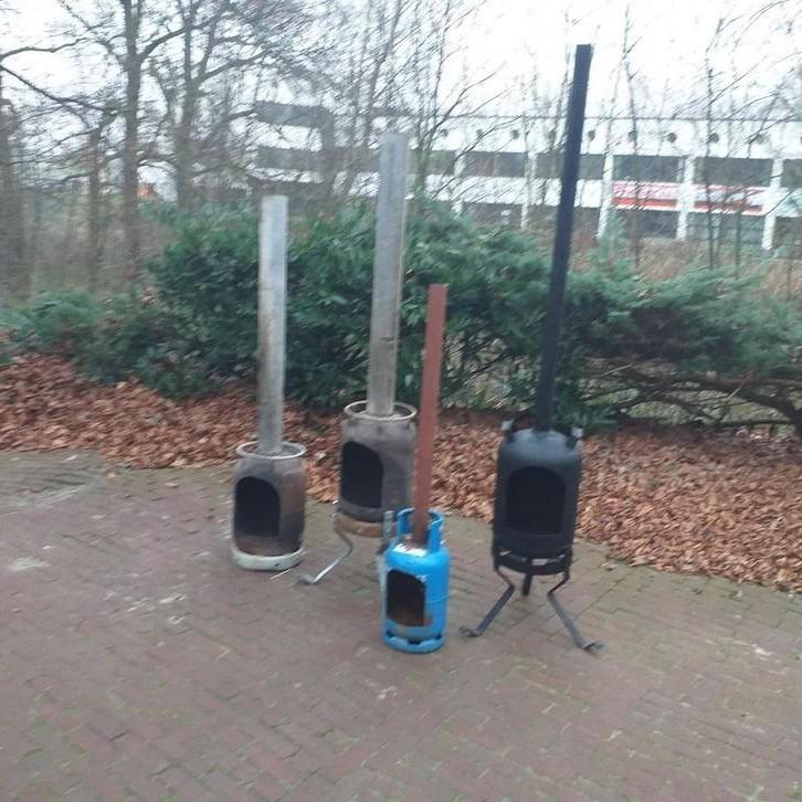 Buitenkachel van dik staal vanaf 45,- per stuk, Tuin en Terras, Bloeit niet, Overige soorten, Minder dan 100 cm, Ophalen