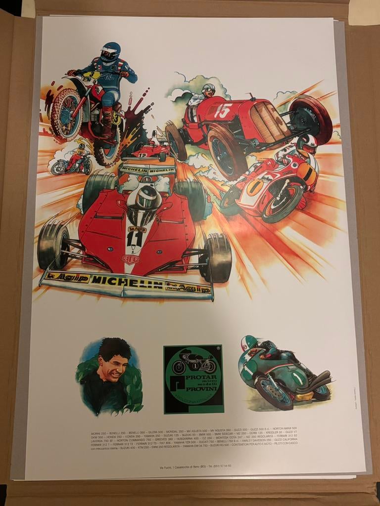 PROTAR POSTER BENELLI YAMAHA FERRARI FIAT MODELBOUW, Overige merken, Ophalen of Verzenden, Zo goed als nieuw, Groter dan 1:32