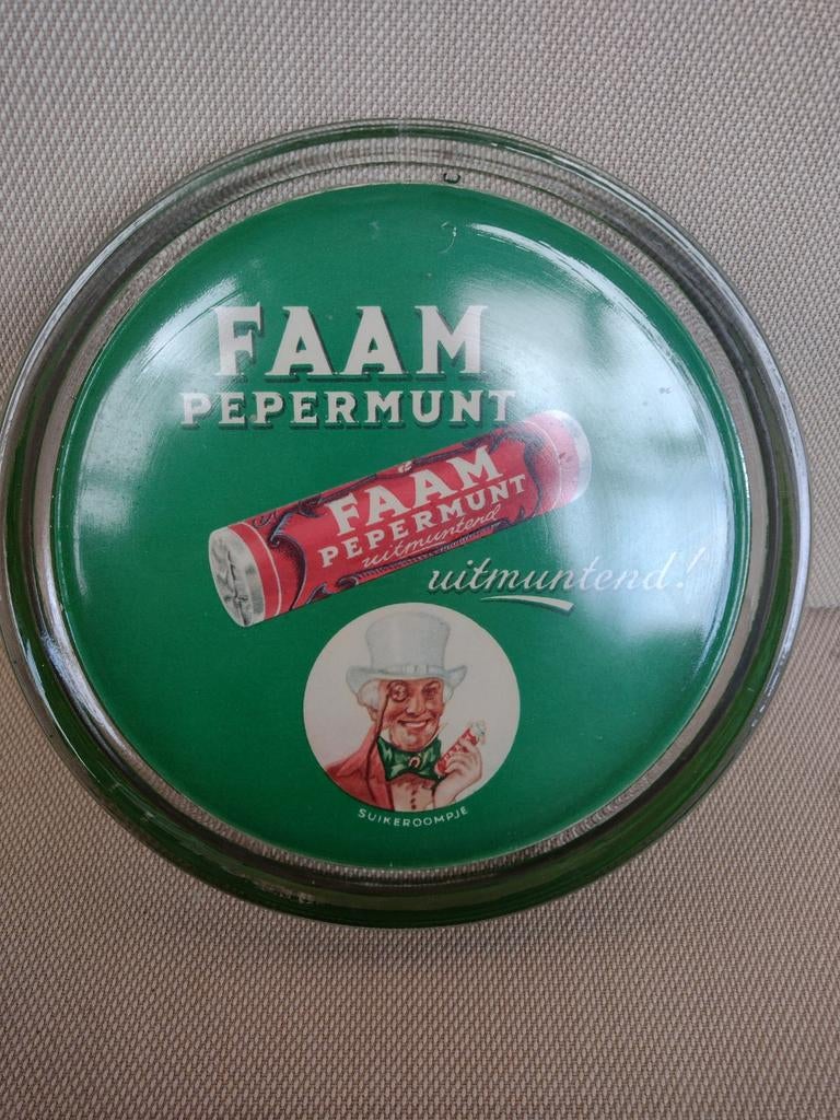 Prachtig oud Geld schaaltje Faam., Ophalen of Verzenden, Zo goed als nieuw, Reclamebord