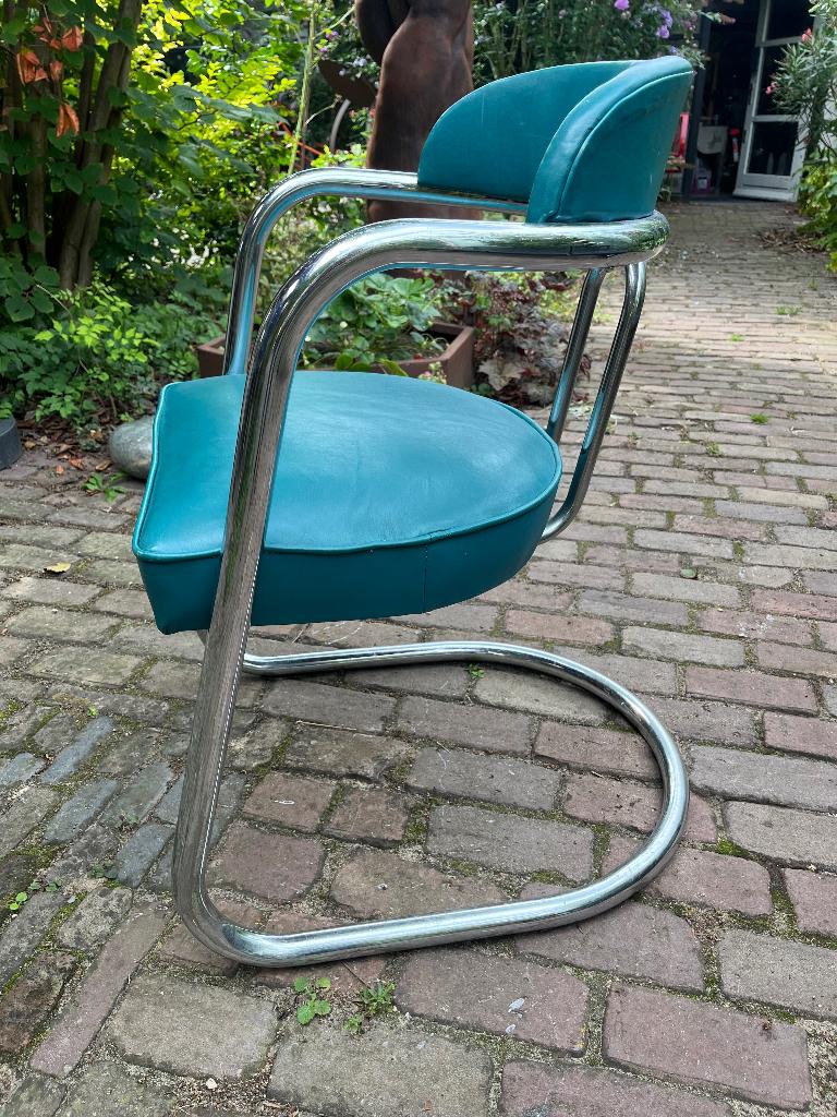 5 Buisframe Freischwinger Gispen Fana stoelen, Ophalen, Gebruikt, Overige kleuren, Vijf, Zes of meer stoelen