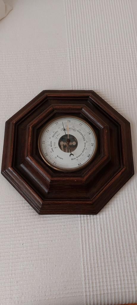 Oude Barometer in Houten Frame, Audio, Tv en Foto, Weerstations en Barometers, Ophalen of Verzenden, Gebruikt, Barometer