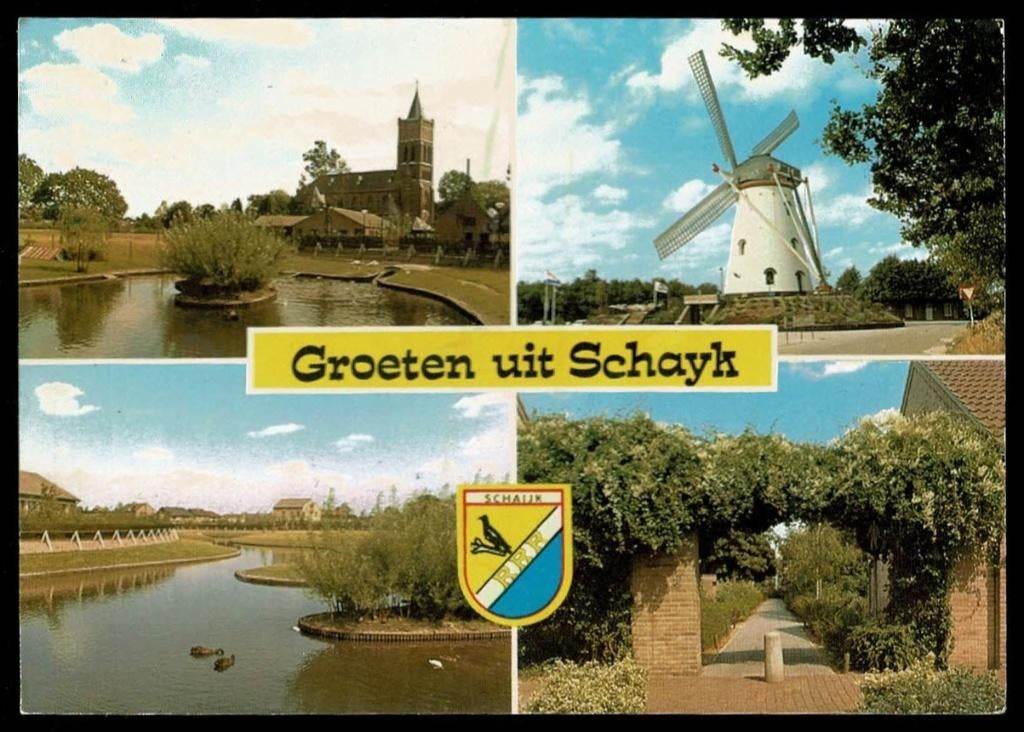 Schayk : Groeten uit Schayk, Verzenden, 1980 tot heden, Gelopen, Noord-Brabant
