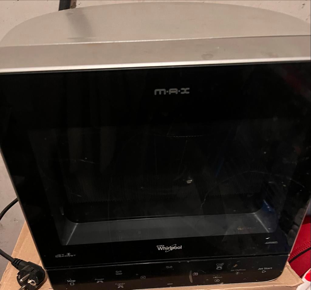 Whirlpool combi magnetron/oven - camping/vakantie, Ophalen, Combimagnetron, Gebruikt, Minder dan 45 cm