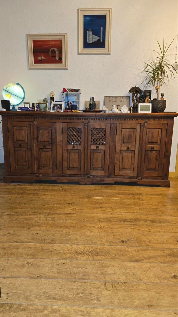 Mooie houten vintage dressoir, Ophalen, 150 tot 200 cm, 25 tot 50 cm, Overige houtsoorten