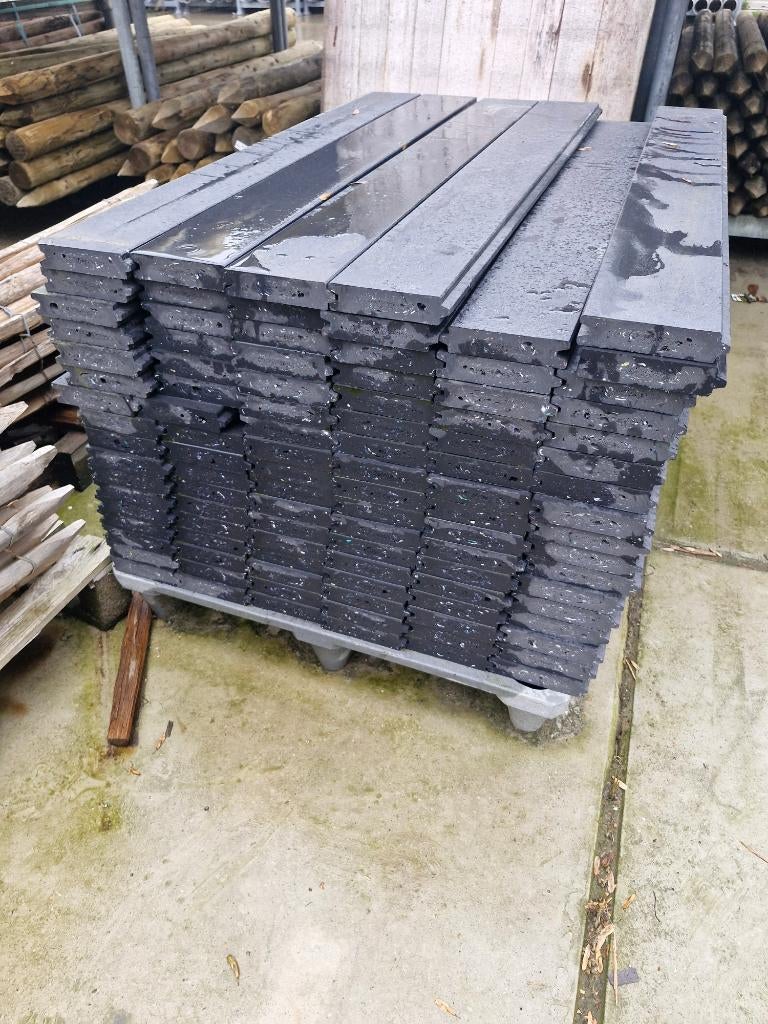 paardenbox planken kunststof zwart, Stalling, 1 paard of pony