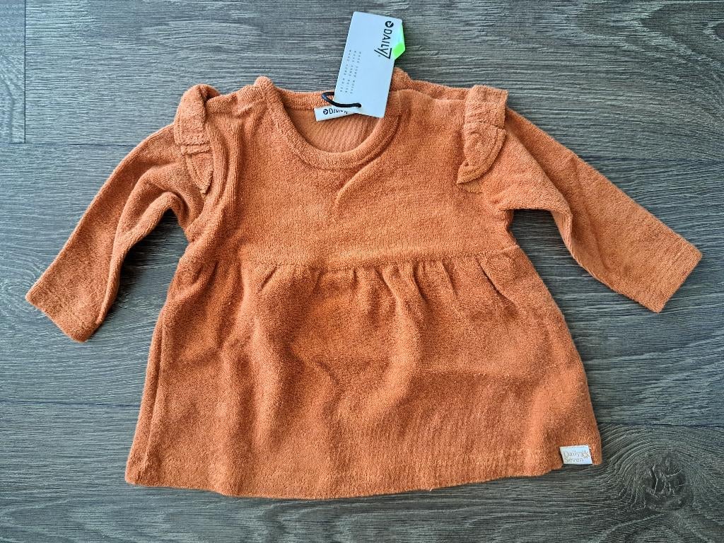 NIEUW badstof Jurk Daily7  - 50  jusa17, Meisje, Jurkje of Rokje, Nieuw, Ophalen of Verzenden