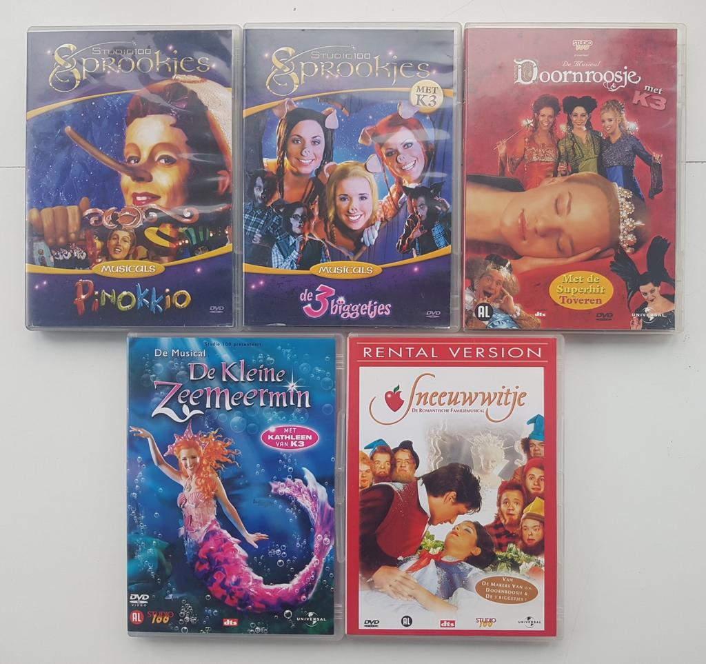 5x Musical Sprookjes Studio 100 oa. De 3 Biggetjes, Pinokkio, Cd's en Dvd's, Alle leeftijden, Ophalen of Verzenden, Boxset