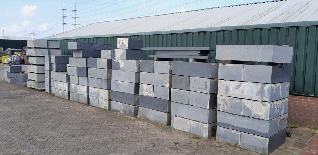 blokken natuursteen, Tuin en Terras, Bielzen en Borders, Ophalen, Gebruikt, Natuursteen, Minder dan 100 cm
