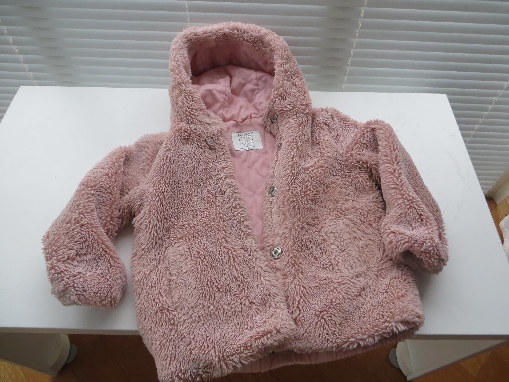Fluffy Teddy Jas met Capuchon Roze "Primark"  Mt 116, Primark, Ophalen of Verzenden, Roze, Maat 34 (XS) of kleiner