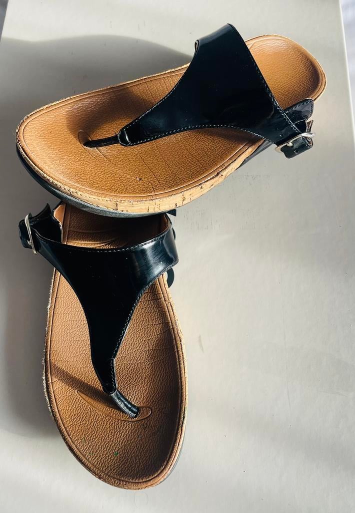 Fitflop:Sandalen, Slippers, Verzenden, Zwart, Zo goed als nieuw