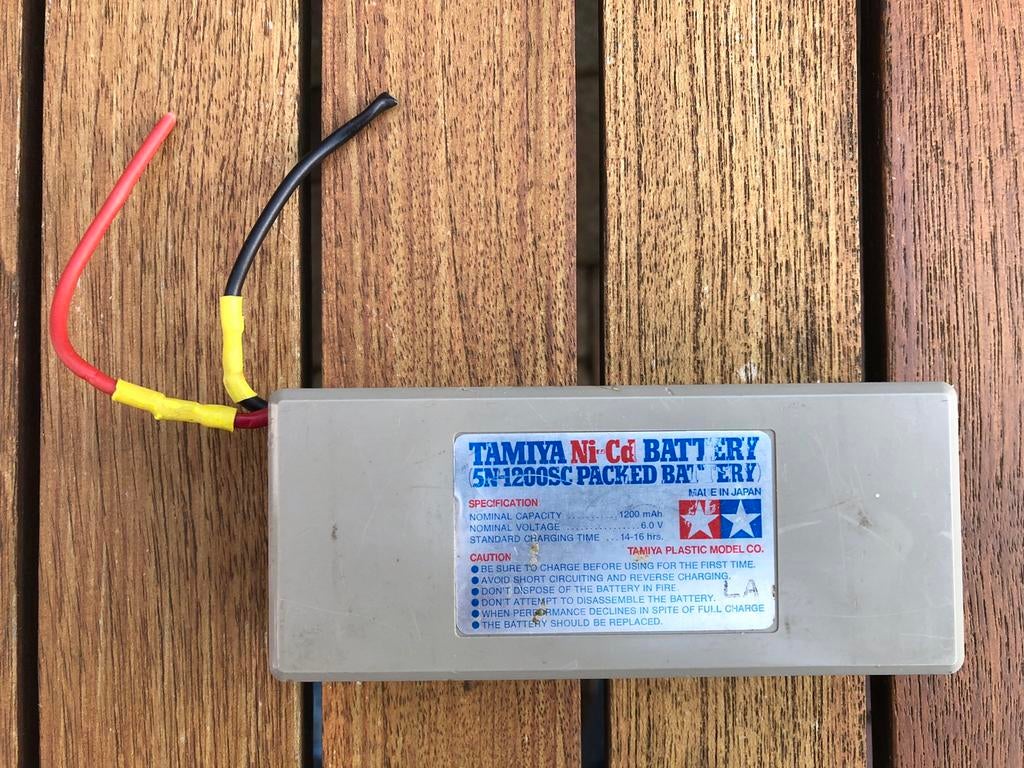 Tamiya Vintage 5N-1200SC Packed Battery, Elektro, Gebruikt, Ophalen of Verzenden, Schaal 1:10