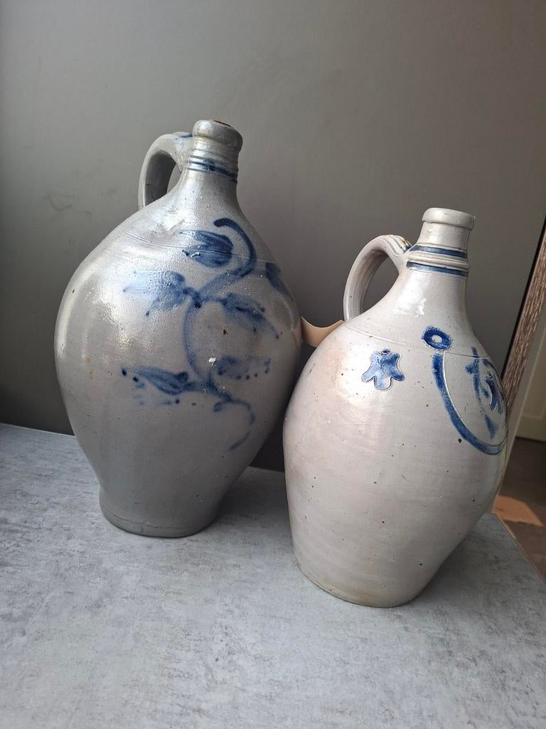 Antieke Keulse Gres Kruiken Set, Ophalen of Verzenden