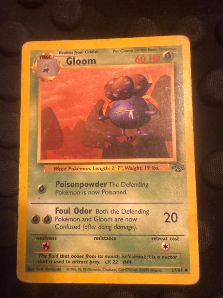 Gloom Pokemon kaart - Gebruikt, Ophalen of Verzenden, Gebruikt, Losse kaart