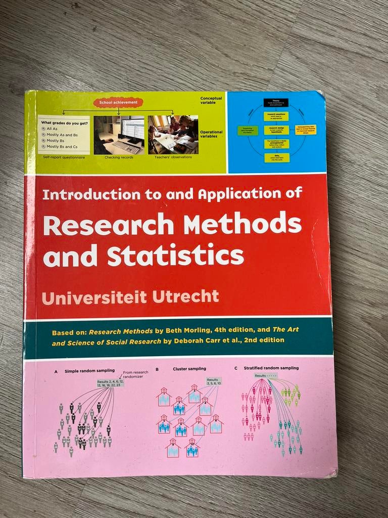 Research, Methods and Statistics, Ophalen of Verzenden, Beta, Zo goed als nieuw, WO