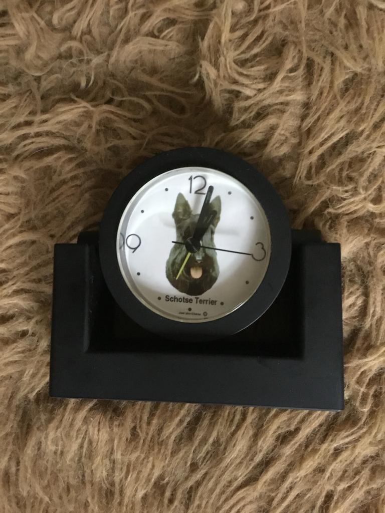 Schotse Terriër Klok - Leuk Decoratie Item, Ophalen of Verzenden, Gebruikt, Wandklok