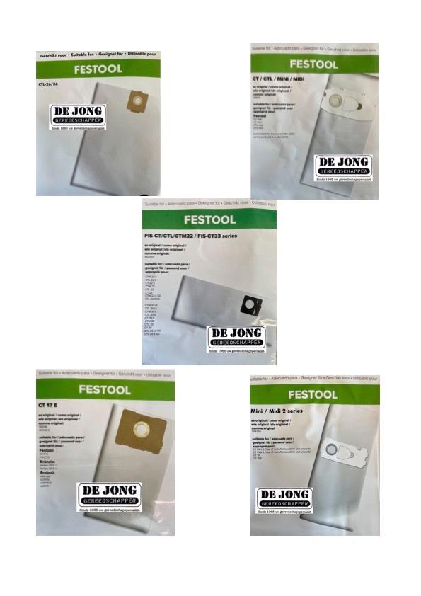 Stofzuigerzakken voor festool stofzuigers van factory direct, Ophalen of Verzenden, Nieuw