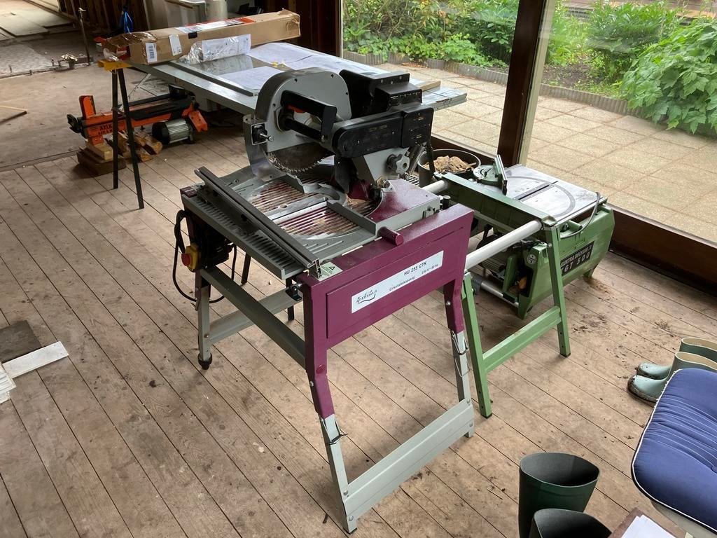 Huvema HU 255 CTK zaagtafel (flipover), Doe-het-zelf en Verbouw, Gereedschap | Zaagmachines, Ophalen, Gebruikt, Cirkelzaag, 70 mm of meer
