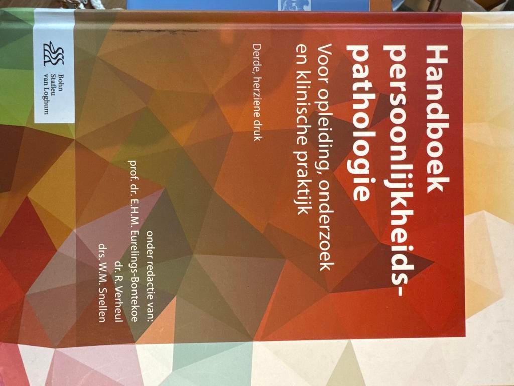 Handboek persoonlijkheidspathologie, Boeken, Psychologie, Zo goed als nieuw, Ontwikkelingspsychologie, Verzenden