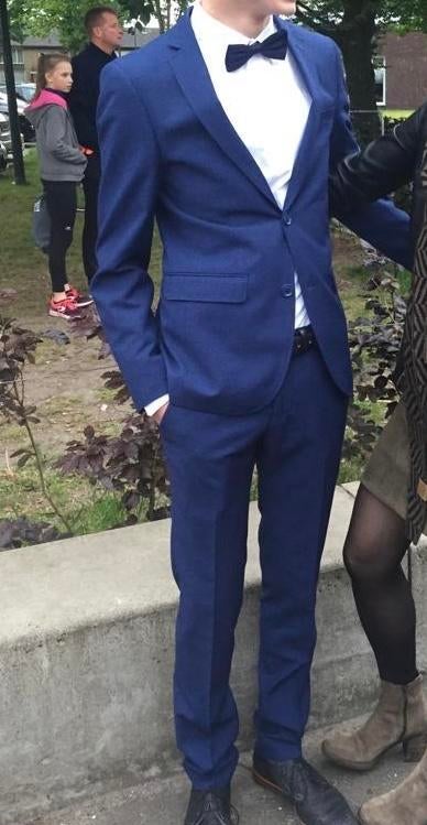 Runway tweedelig pak + Profuomo blouse en strik, Kleding | Heren, Kostuums en Colberts, Ophalen of Verzenden, Zo goed als nieuw