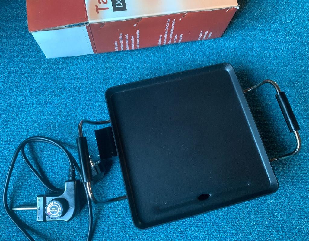 Captain Cook elektrische Tafelgrill 28x28cm bakplaat, Witgoed en Apparatuur, Ophalen of Verzenden, Zo goed als nieuw, Tafelgrill