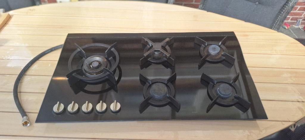 ATAG 5-pits gaskookplaat 90x52 cm, Witgoed en Apparatuur, Kookplaten, Gebruikt, Ophalen of Verzenden, Inbouw, Gas