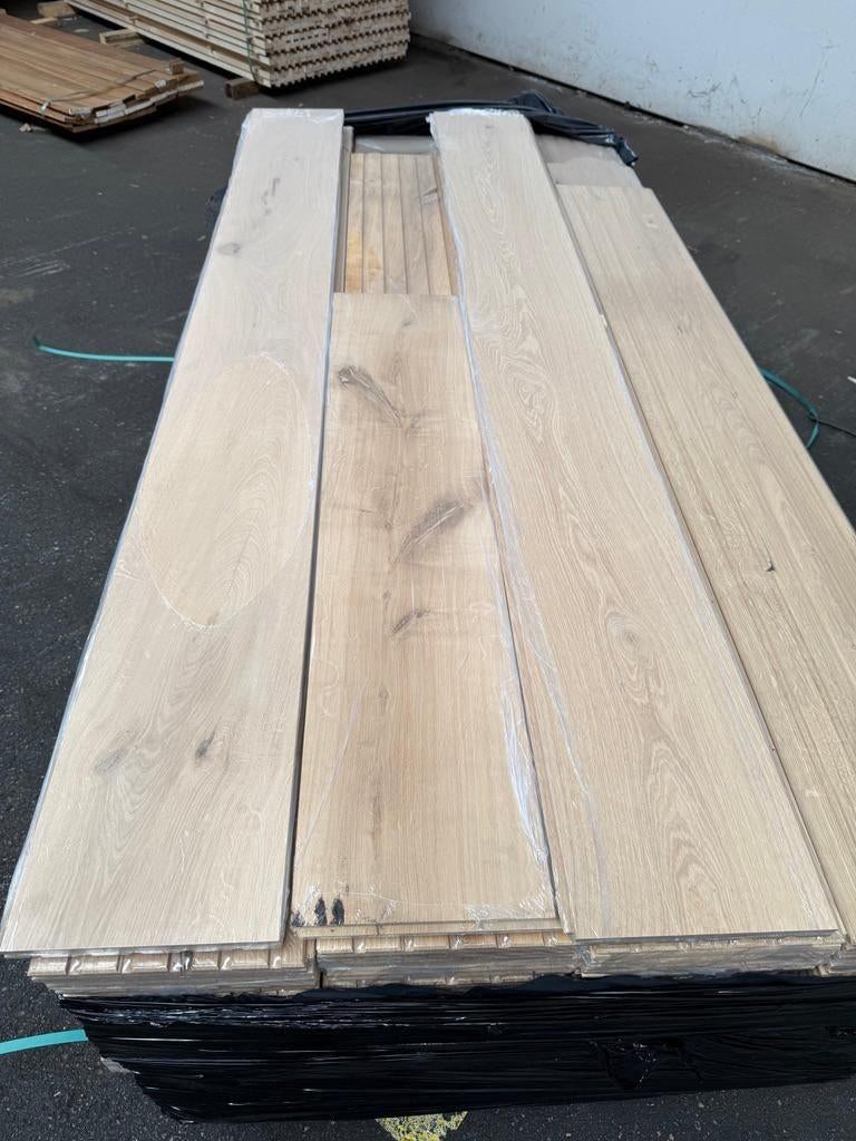 Gerecyclede Eiken Vloerdelen - All-inclusief GRATIS GELEGD!, Parket, Gebruikt, 75 m² of meer, Ophalen of Verzenden