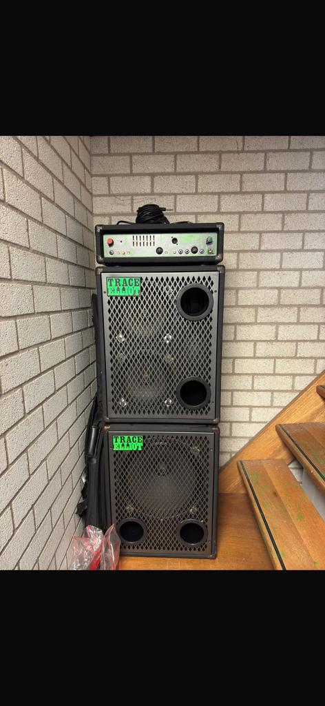 Trace elliot gp7sm200 + 2 cabinets, Ophalen, Gebruikt, Basgitaar, 100 watt of meer
