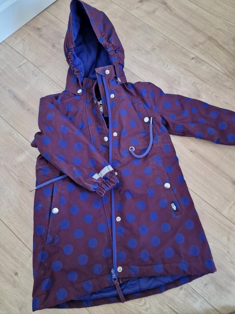 Danefae winterjas met stippen, maat 4 jaar, Ophalen