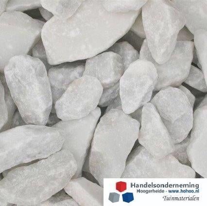 Crystal white breuksteen rotsen schanskorf deco wit contrast, Tuin en Terras, Grind, Keien en Split, Overige materialen, Verzenden