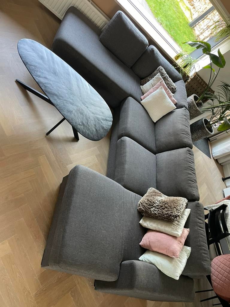 Ruime hoekbank, Ophalen, Gebruikt, Stof