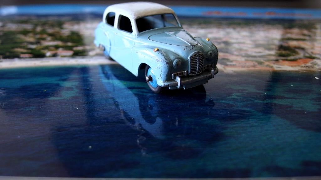 Dinky Toys, Licht Blauwe/Wit Austin Somerset 161,1952, Ophalen of Verzenden, Gebruikt, Auto, Dinky Toys