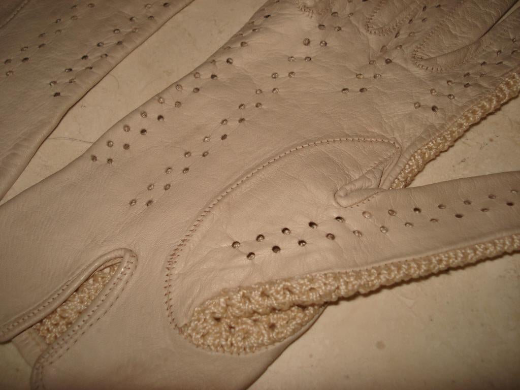 Gehaakte en leer handschoenen maat S, Verzenden, Zo goed als nieuw, Maat 38/40 (M), Handschoenen