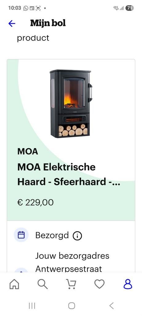 MOA Elektrische Sfeerhaard - Vrijstaand - Zwart, Ophalen