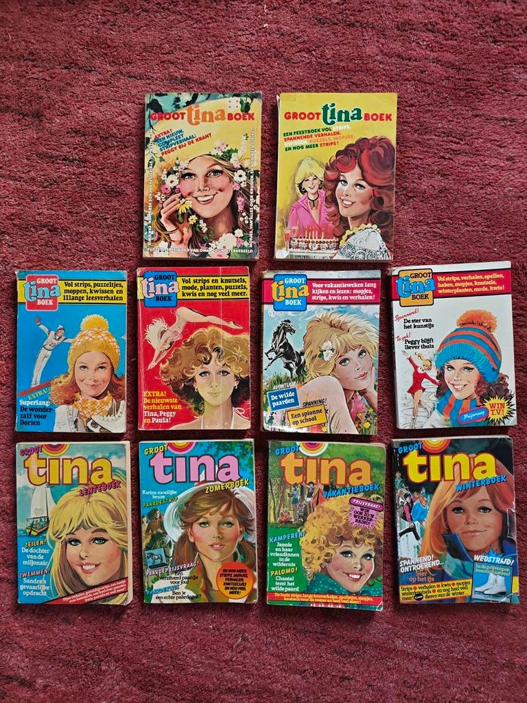 10x Groot Tina Boek (1977-1980) - Vintage, Boeken, Ophalen of Verzenden, Gelezen