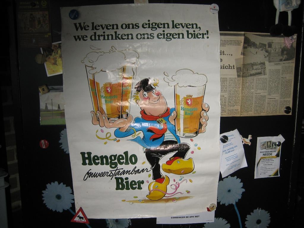HENGELO poster Hengelo Bier Onweerstaanbaar, Verzamelen, Ophalen, Overige typen
