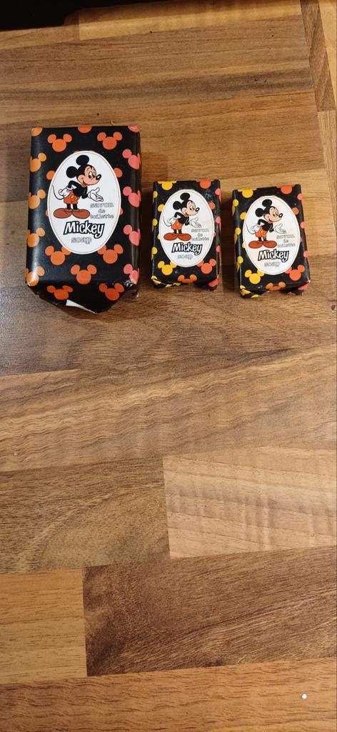 Vintage Mickey Mouse zeepjes, Ophalen of Verzenden, Mickey Mouse, Beeldje of Figuurtje
