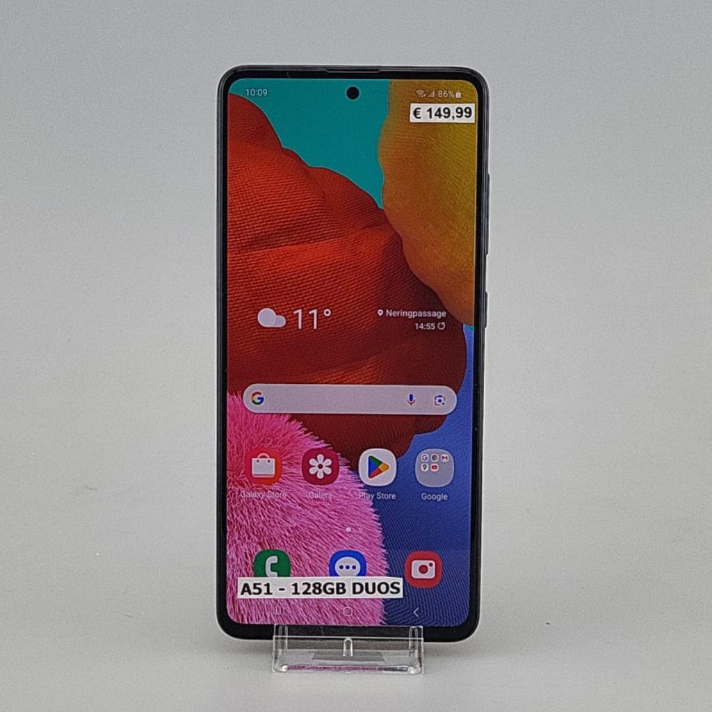 Samsung Galaxy A51 128GB DUOS Zwart/Blauw, Samsung, Gebruikt, Support@Samsung.com, 129, Samsung-ro, Yeongtong-gu
Suwon-si, Gyeonggi-do 16677
South Korea
