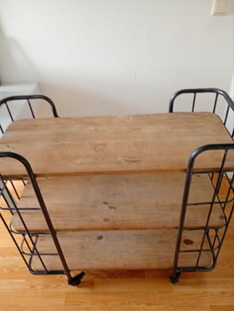 Bakkerskast / Keukenrek op wielen - Industrieel design, Ophalen of Verzenden, Gebruikt