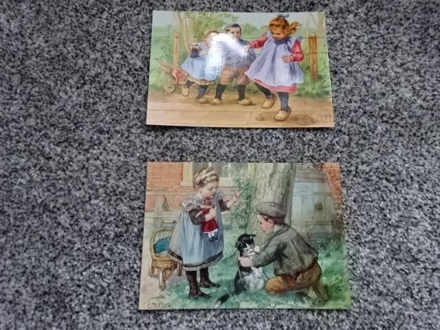 TWEE Ansichtkaarten Ot en Sien / C. Jetses / 5517 en 5619, Ophalen of Verzenden, 1940 tot 1960, Kinderen