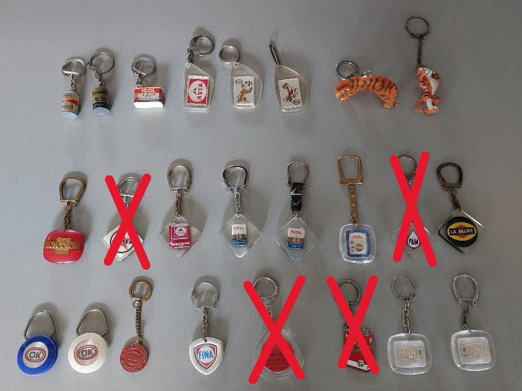Sleutelhanger Hafa Esso Mobil Caltex Total Pam Fina Avia etc, Verzamelen, Ophalen of Verzenden, Gebruikt, Gebruiksvoorwerp