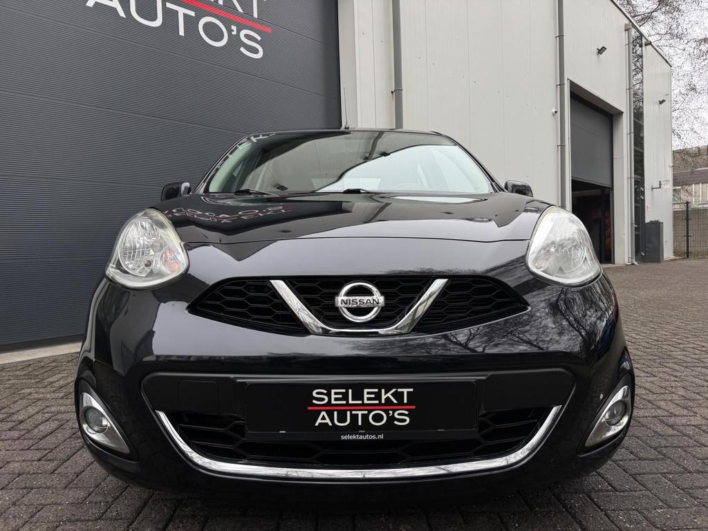 Nissan Micra 1.2 DIG-S Visia Airco/Cruise Control/Navigatie/, Voorwielaandrijving, Stof, Gebruikt, Zwart