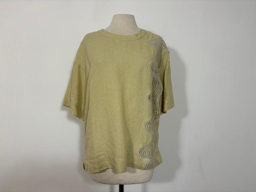 Alpha Studio Luxury Linen Top shirt nieuw met kaartje mt 36, Alpha Studio, Nieuw, Ophalen of Verzenden, Korte mouw