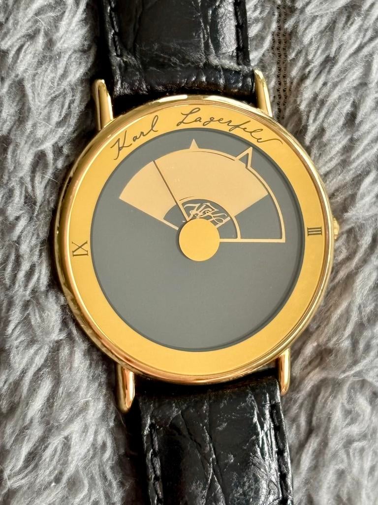 Gloednieuw Karl Lagerfeld design horloge, Sieraden, Tassen en Uiterlijk, Horloges | Dames, Zo goed als nieuw, Overige materialen