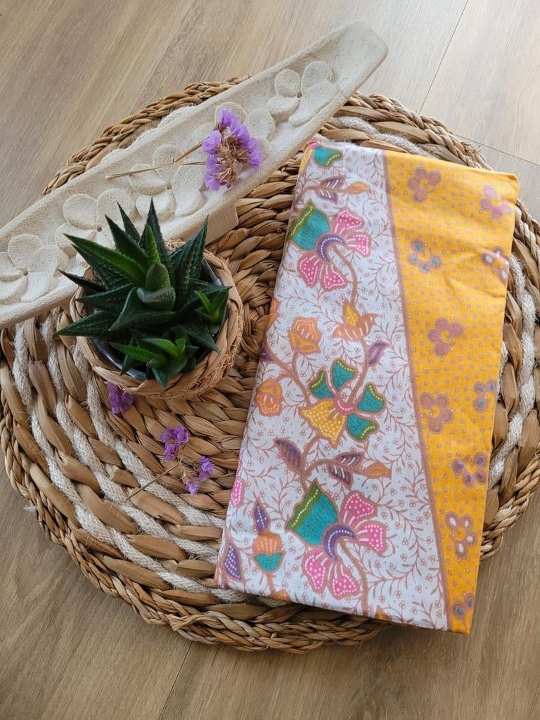 Batik Sarong/ lap/ stof Pastel Indonesië #1776, Verzenden, Nieuw, 30 tot 120 cm, Katoen