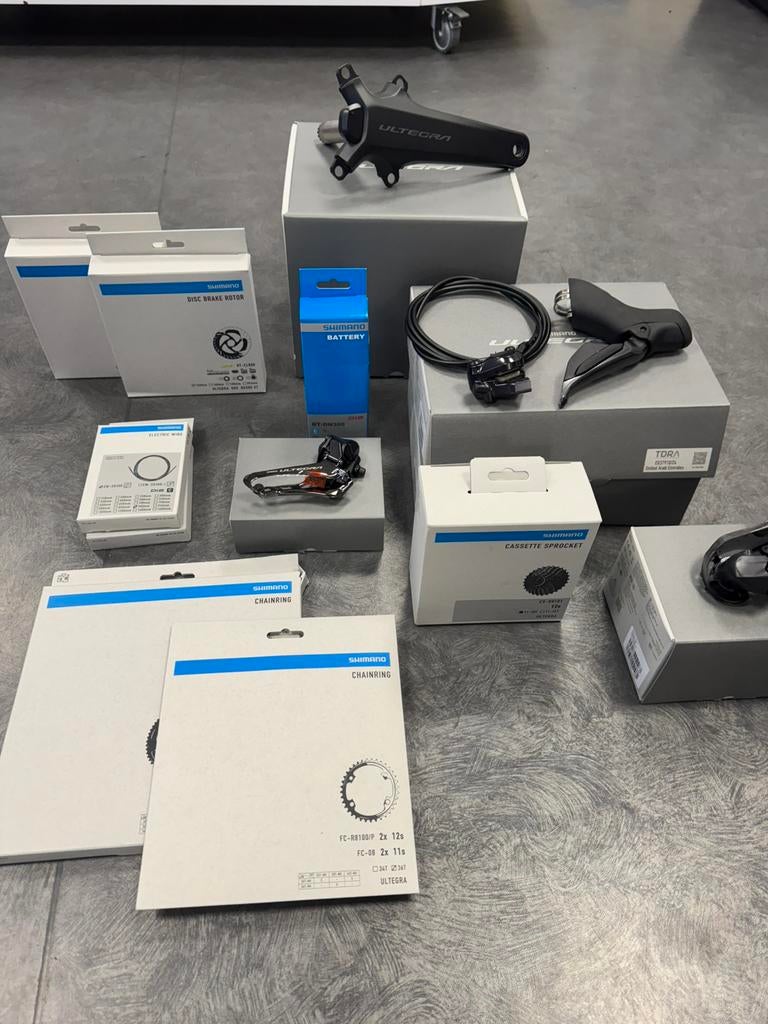 Shimano Ultegra R1870 P Di2 groepset dubbele powermeter, Ophalen of Verzenden, Crankstel of Pedalen