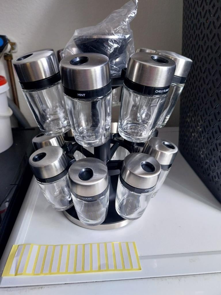 Cole & Mason kruidenrek met 16 potjes, Huis en Inrichting, Ophalen of Verzenden