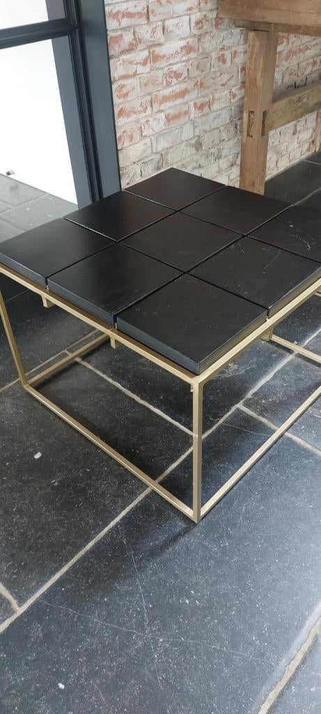 Pols Potten bijzettafel zwart met goud, Ophalen, Rond, Minder dan 55 cm, 45 tot 60 cm