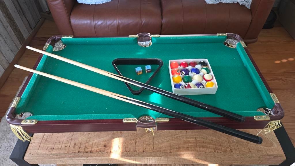 Poolbiljart voor op tafel, Ophalen