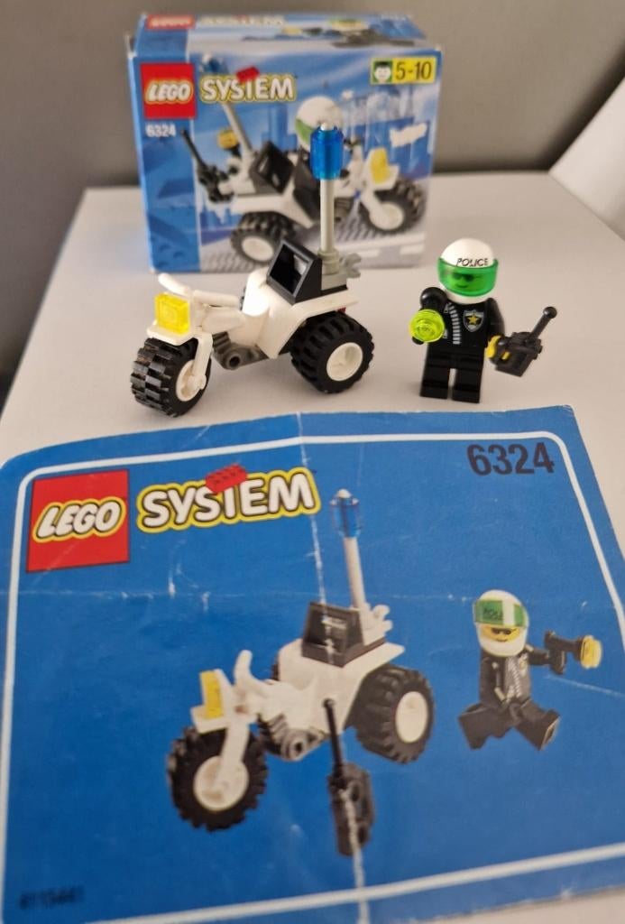 Lego 6324 Police Tricycle 1998 met doos, Ophalen of Verzenden, Gebruikt, Complete set, Lego